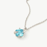 Wilda Sky Blue Topaz Petite Pendant Necklace in Sterling Silver – MaiaMina
