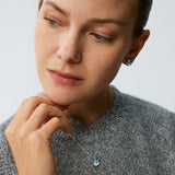 Wilda Sky Blue Topaz Petite Pendant Necklace in Sterling Silver – MaiaMina