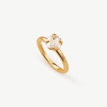 Gold Solitaire Statement Ring with Claw-Set Zircon | Wilda Collection MaiaMina