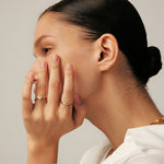 Gold Solitaire Statement Ring with Claw-Set Zircon | Wilda Collection MaiaMina