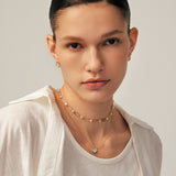 Gold Paperclip Chain Necklace with Ice-Cut CZ – Wilda by MaiaMina