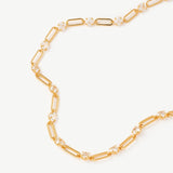 Gold Paperclip Chain Necklace with Ice-Cut CZ – Wilda by MaiaMina