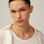 Gold Paperclip Chain Necklace with Ice-Cut CZ – Wilda by MaiaMina