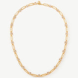 Gold Paperclip Chain Necklace with Ice-Cut CZ – Wilda by MaiaMina