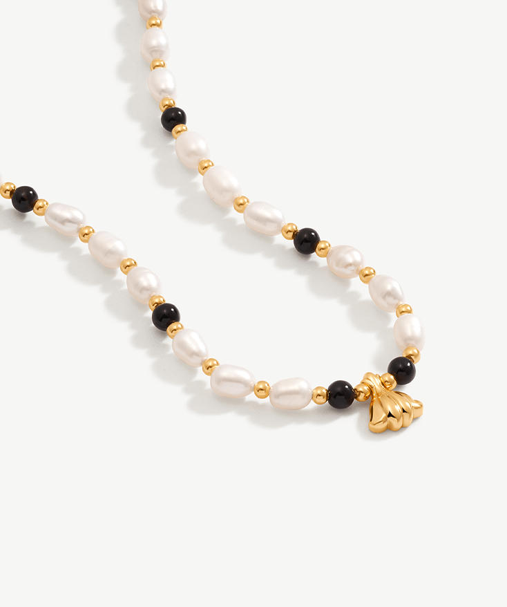 Ocean Pearl Beaded Shell Necklace | MaiaMina