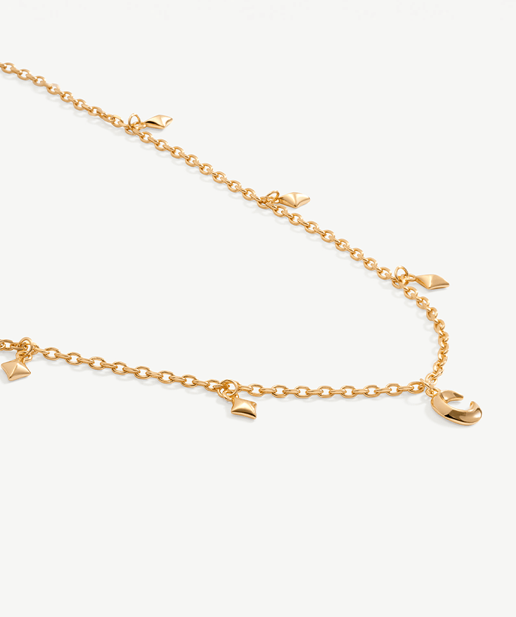 Celestial Star & Moon Chain Necklace | MaiaMina
