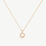 Double Side Roman Numerals Round Pendant Necklace, Black Onyx & Mother of Pearl Reversible Coin Necklace with 18K Gold Plated on Sterling Silver | MaiaMina