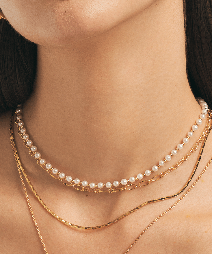 Classic Pearl Beaded Necklace | MaiaMina