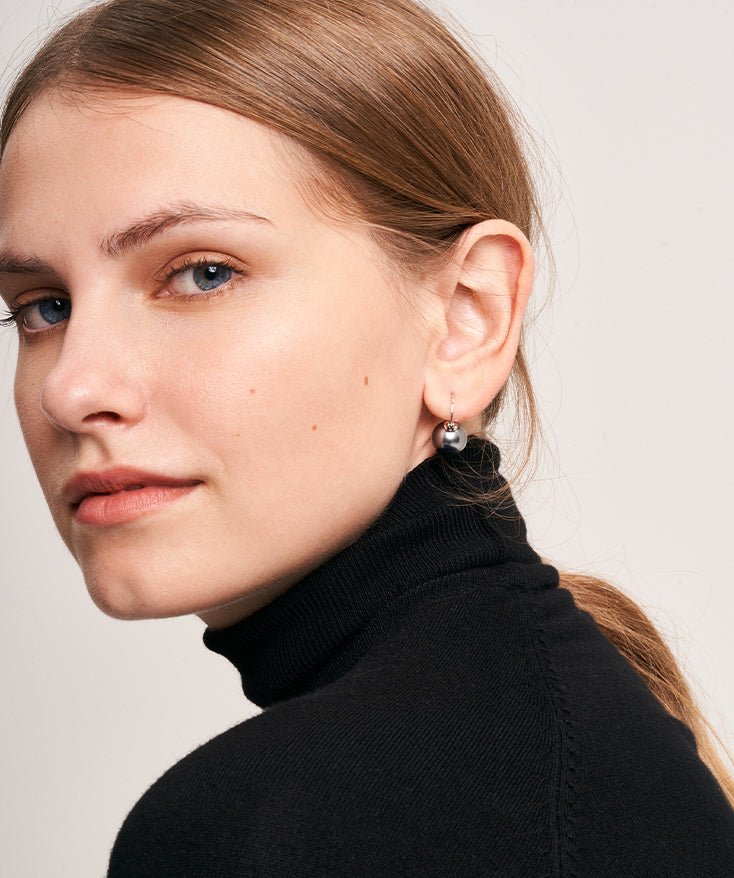 Elegant 925 Sterling Silver Pearl Drop Earrings Dangle Stud Gold Plated Earrings for Women | MaiaMina
