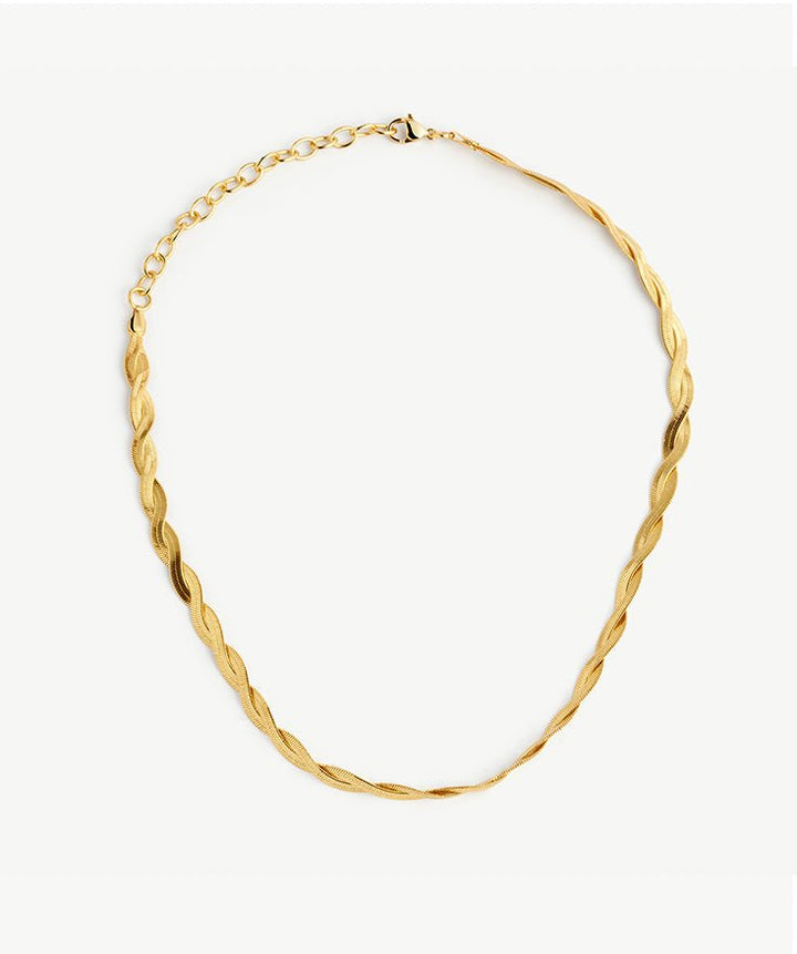 Crossed Snake Chain Necklace | MaiaMina 