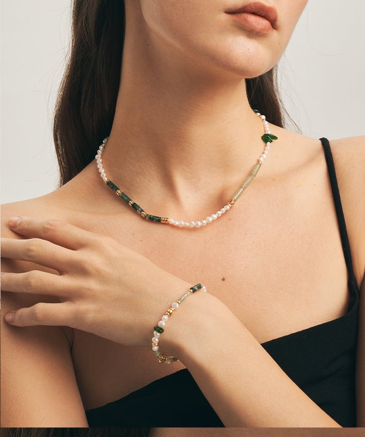 Holiday Gemstone Beaded Bracelet | MaiaMina