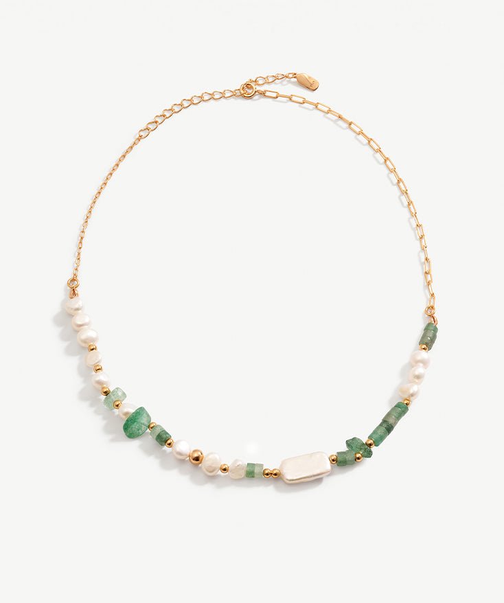 Holiday Gemstone Beaded Necklace | MaiaMina