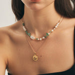 Holiday Gemstone Beaded Necklace | MaiaMina