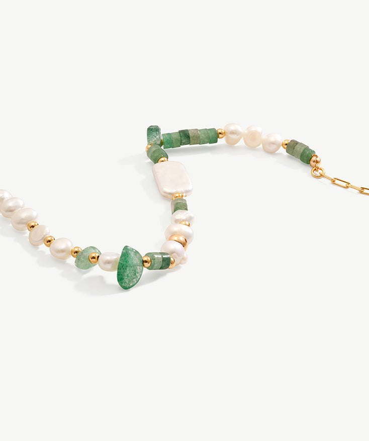 Holiday Gemstone Beaded Necklace | MaiaMina