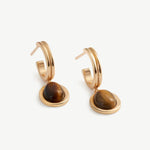 Antique Gemstone Hoop Earrings | MaiaMina