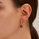 Antique Gemstone Hoop Earrings | MaiaMina