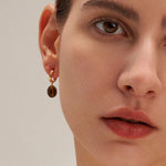 Antique Gemstone Hoop Earrings | MaiaMina