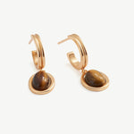Antique Gemstone Hoop Earrings | MaiaMina
