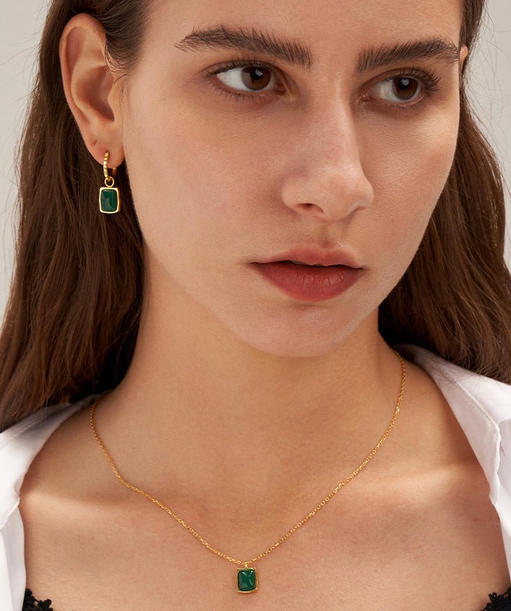 Holiday Gemstone Pendant Necklace | MaiaMina