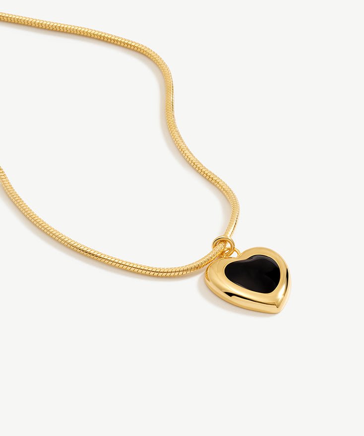 Love Enamel Heart Pendant Necklace | MaiaMina