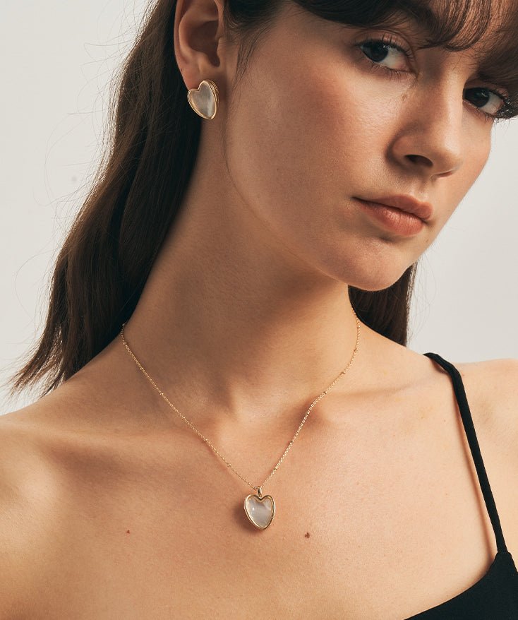 Love Mother of Pearl Pendant Necklace | MaiaMina