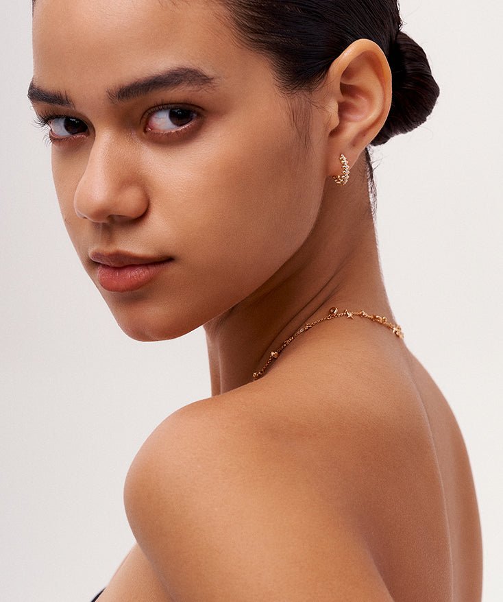 Gold dainty hotsell hoop earrings